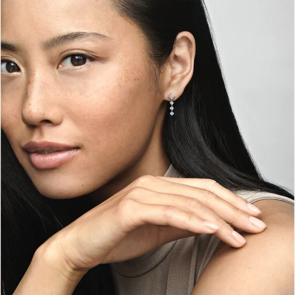 Foto de Arracades Penjolls Cercle i Quadrat Brillants 290045C01 de pandora