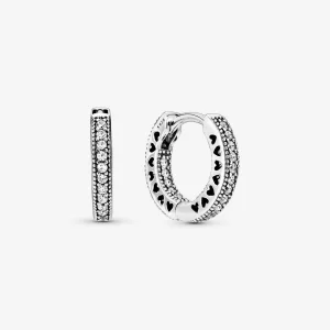 Foto de Arracades de cèrcol en plata de llei Cors de Pandora petits 296317CZ de pandora