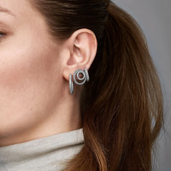 Foto de Arracades de cèrcol en plata de llei Cors de Pandora grans 296319CZ de pandora