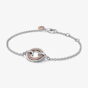 Foto de Polsera Logo & Pavé a Dos Tons Pandora Signature 582741C01 de pandora