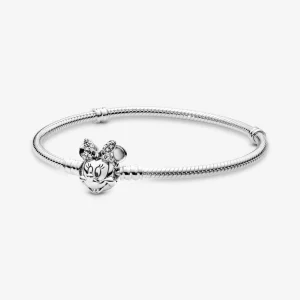 Foto de Polsera Moments de plata de llei Retrat de Minnie Brillant 597770CZ de pandora
