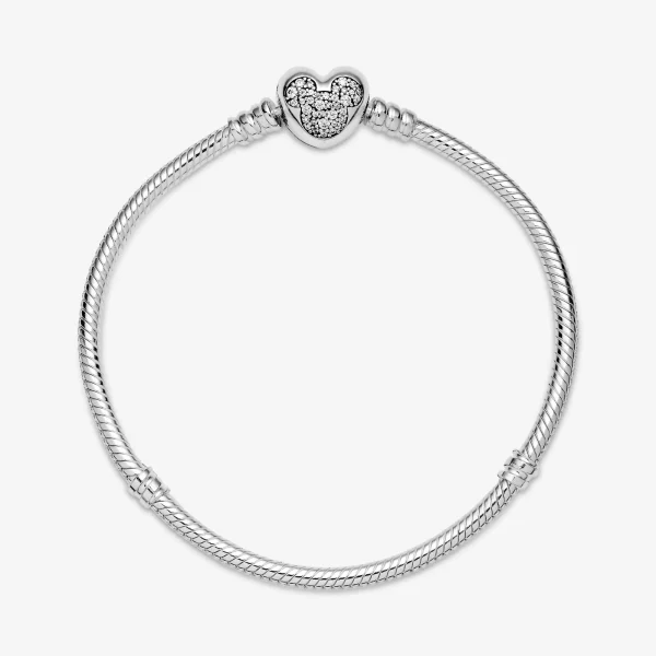 Foto de Polsera Moments Cadena de Serp Tancament Cor Mickey Mouse de Disney. 599299C01 de pandora