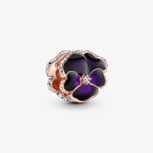Foto de Charm Flor Pensament Morat 780777C01 de pandora