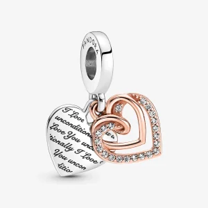 Foto de Charm Penjoll Doble Cors Entrellaçats 781062C01 de pandora