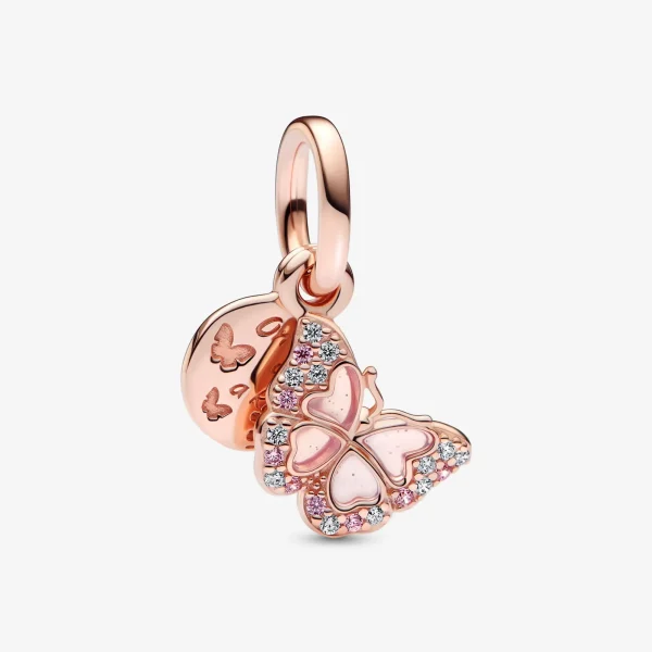 Foto de Charm Penjoll Doble Papallona Rosa 782555C01 de pandora