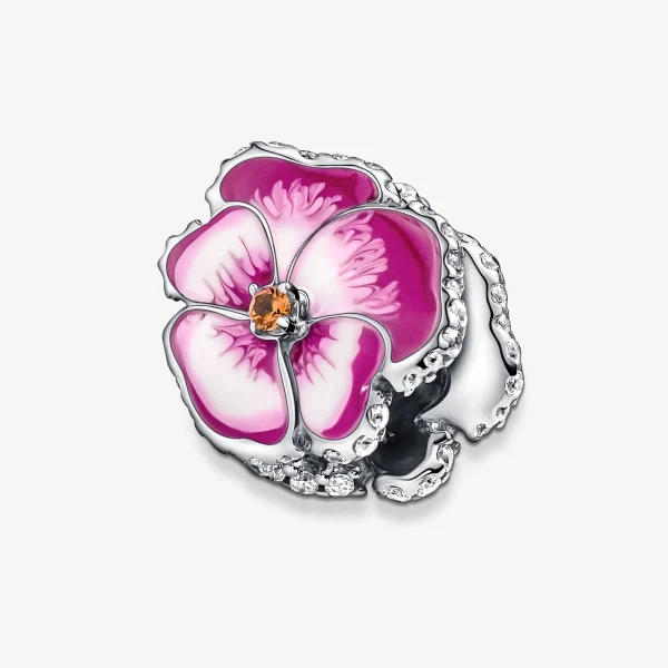 Foto de Charm Flor Pensament Rosa Foto de Charm Flor Pensament Rosa 790777C01 de pandora