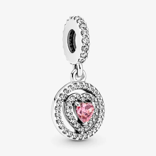 Foto de Charm Penjoll Cor Doble Halo Brillant 791476C01 de pandora