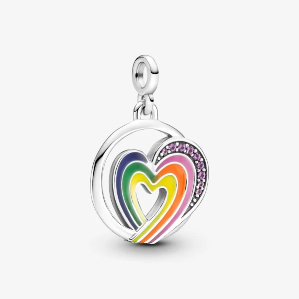 Foto de Charm de Medalló Cor Arcoiris de Llibertat Pandora ME 791793C01 de pandora