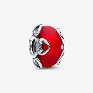 Foto de Charm de Cristall de Murano Vermell Gelat i Cors 792497C01 de pandora