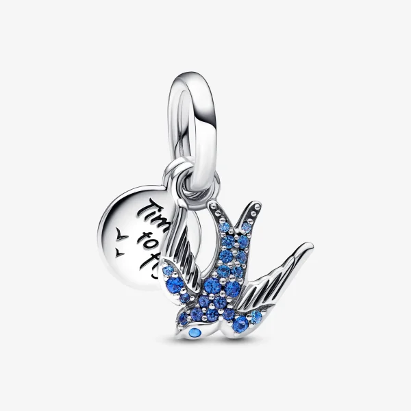 Foto de Charm Penjoll Doble Oreneta Brillant Foto de Charm Penjoll Doble Oreneta Brillant 792570C01 de pandora