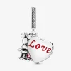Foto de Charm penjant en plata de llei Minnie i Mickey amb Amor 797769CZR de pandora