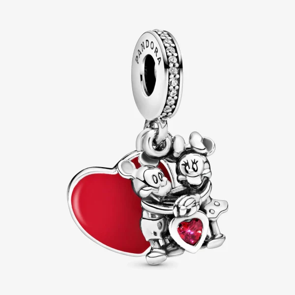 Foto de Charm penjant en plata de llei Minnie i Mickey amb Amor 797769CZR de pandora