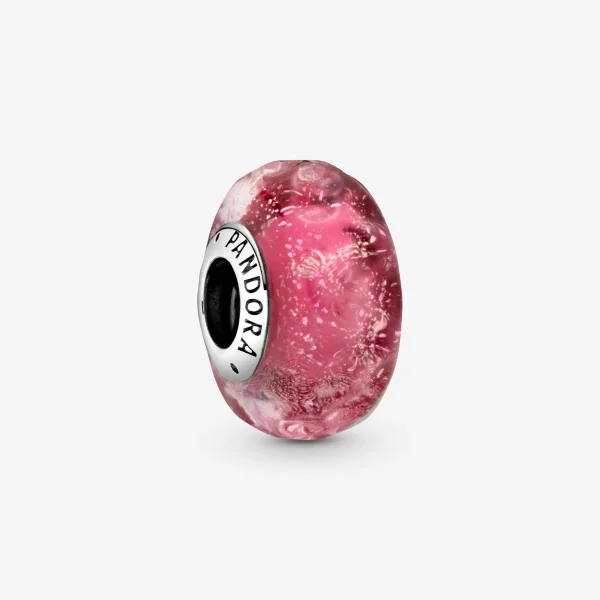 Foto de Charm de Cristall de Murano Rosa Fantasia Ondulat Foto de Charm de Cristall de Murano Rosa Fantasia Ondulat 798872C00 de pandora