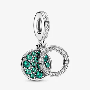 Foto de Charm Penjoll Doble Disc Verd Brillant 799186C02 de pandora